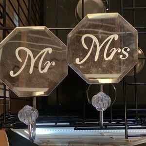 Mr and Mrs Octagonal Wall Hooks